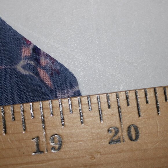 J Jill Sz M Blue White Multi Color Lined Ruffles Pullover 100% Rayon Dress - Picture 13 of 13